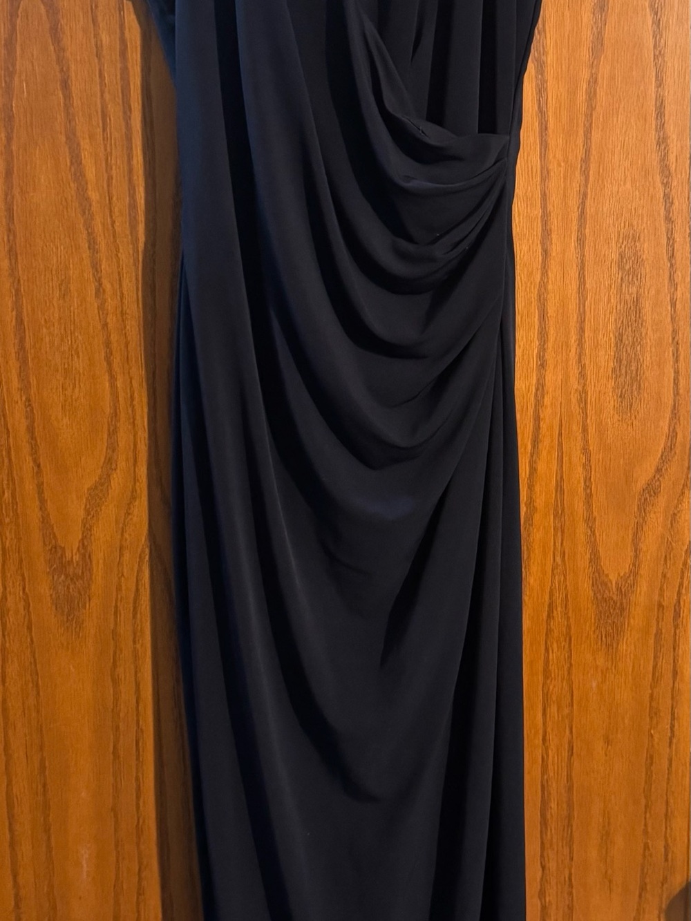 Calvin Klein Black Draped Maxi Skirt